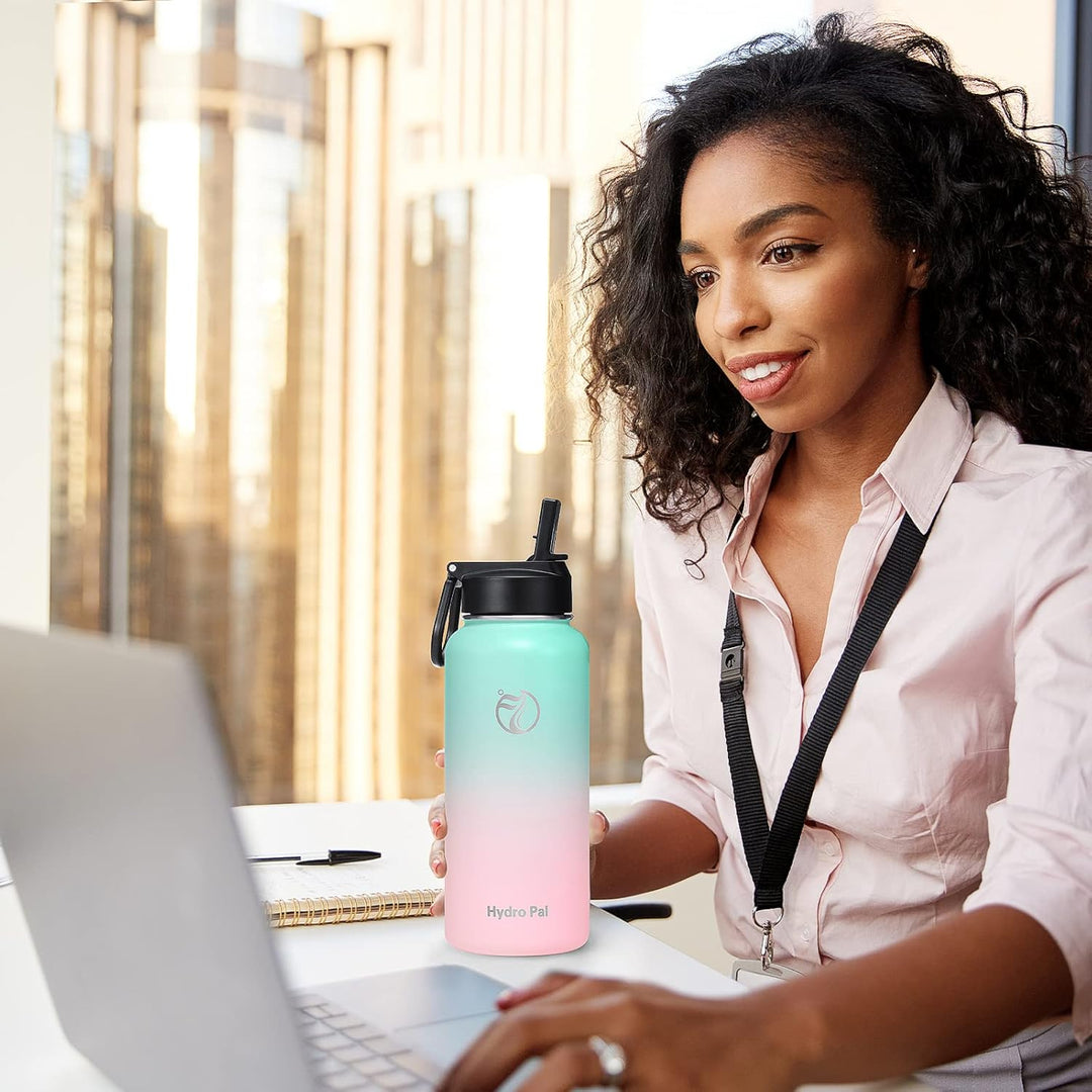 HydroPal Edelstahl Trinkflasche - 750ml, 1L, 1,2L, BPA-Frei, Kohlensäure geeignet, Isolierte Thermos