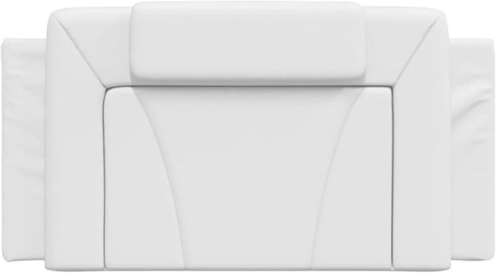 Homgoday Kunstleder Kopfkissen Weiss 100x3x49cm für Bettgestell mit LED-Leuchten Model3207725