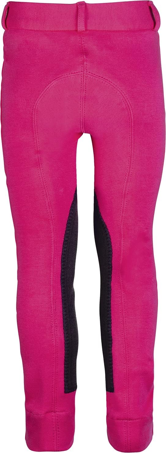 HKM 5627 Reithose My First, Kniebesatz Oberstoff, Dunkelpink/Navy, 116