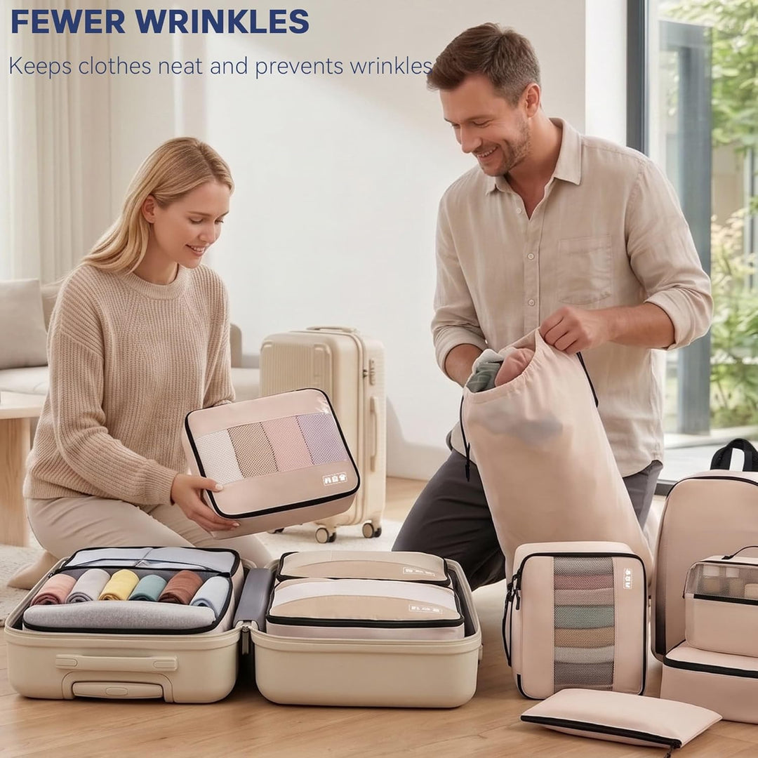 MURISE Koffer Organizer 8 Stück, Packing Cubes für Urlaub und Reisen, Packwürfel Packtaschen für Kof