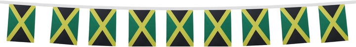 AZ FLAG FAHNENKETTE Jamaika 12 Meter mit 20 flaggen 45x30cm- JAMAIKANISCHE Girlande Flaggenkette 30