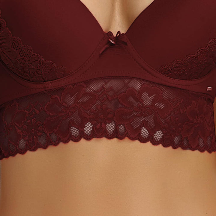 SHEKINI BH Damen mit Bügel Push Up BH mit Blumen Spitzen Schalen Bügel-BH T-Shirt Nahtloser BHS Sexy
