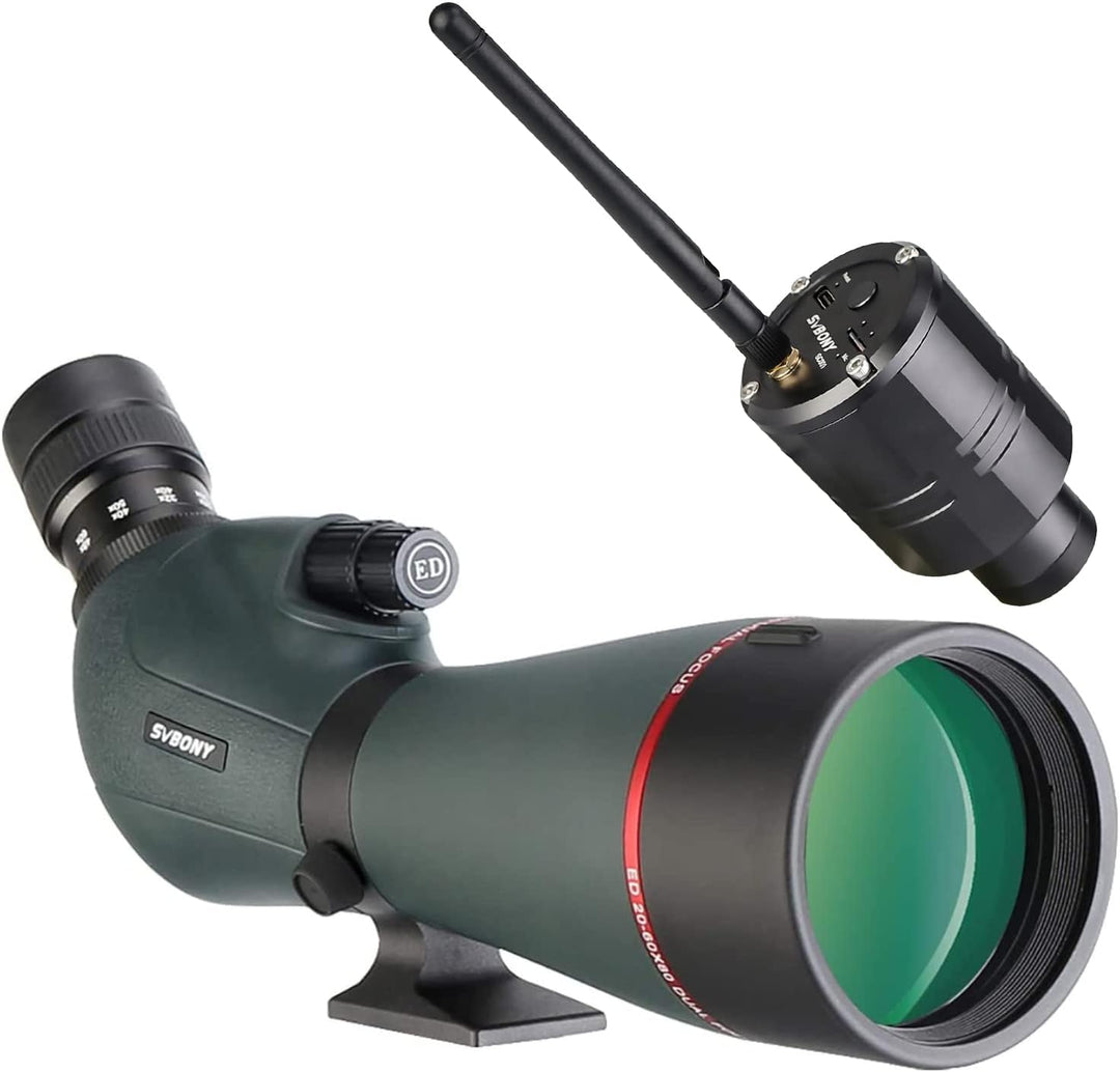 Svbony SV406P 80ED Spektiv mit 2MP WiFi Kamera, Dual Fokus, Austauschbares 1,25 Zoll Astronomie Okul