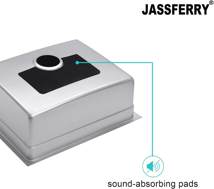 JASSFERRY Küchenspüle 1 Becken Unterbau-Küchenspüle, Unterbauspüle aus Edelstahl Abfluss Rohrsatz, G