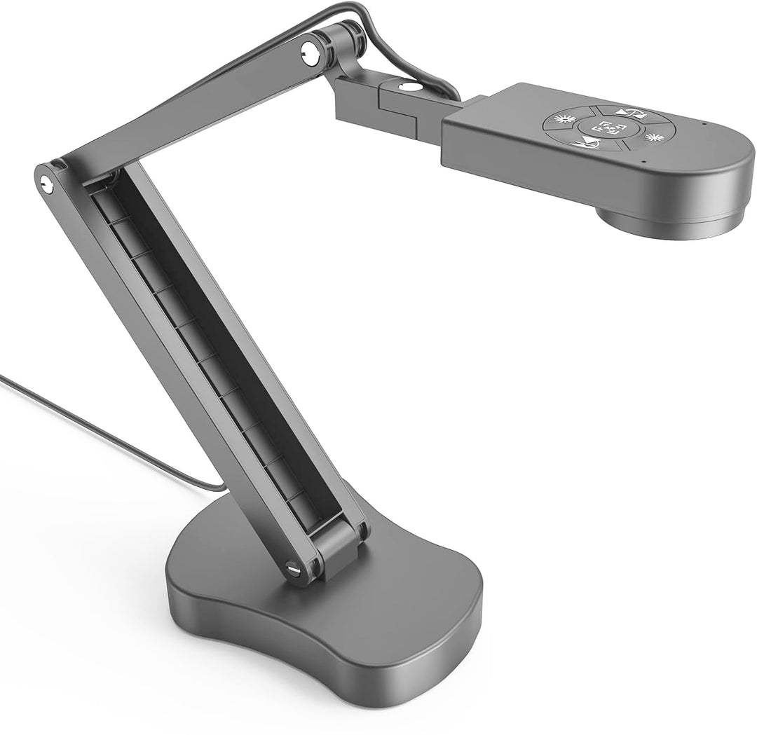 Gawervan USB Dokumentenkamera, 8MP Dokumentenkamera Schule für Lehrer mit Mikrofon, LED-Licht mit 3