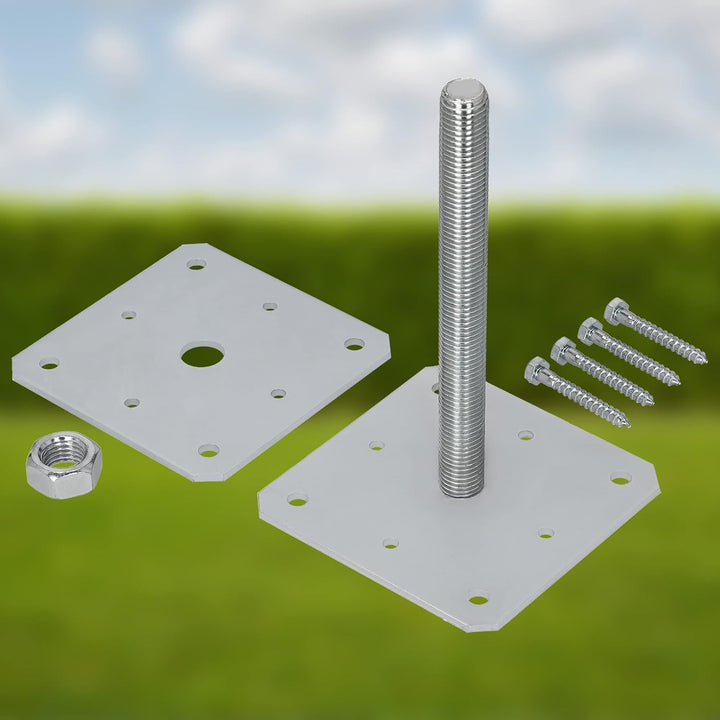 KOTARBAU® 4er Set Pfostenträger Höhenverstellbar - Montagestütze – 160 x 160 x 250 mm - Balkenschuh