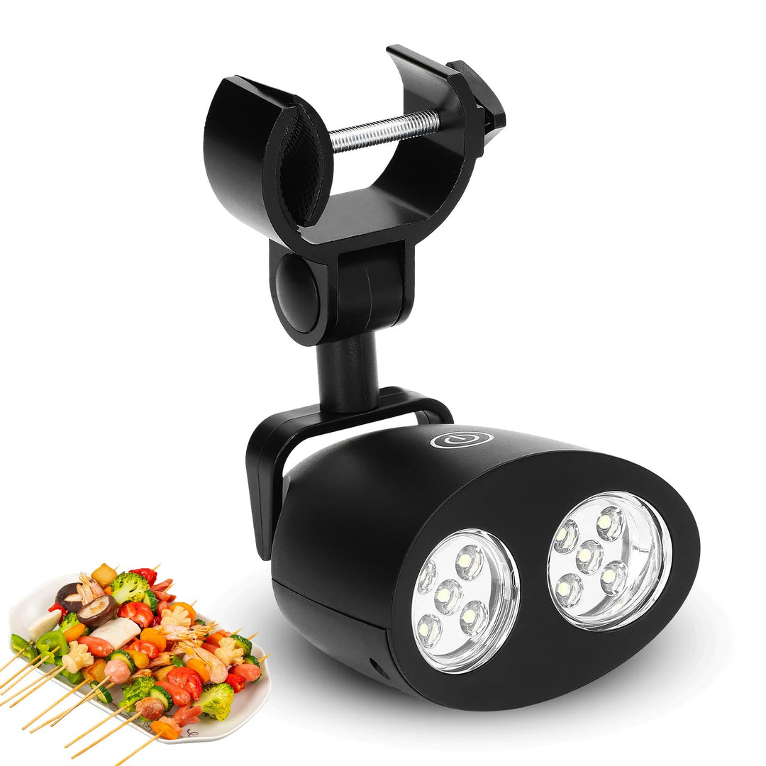 Changor Grilllicht LED, Hitzebeständiges Grillbeleuchtung, Verstellbare C Klemme, 3 Helligkeitsstufe