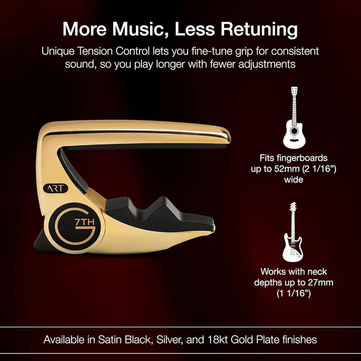 G7th Capodaster Performance 3 Art 6 Strings Gold C81053 63g/2.2oz. Unauffällig und nicht aufdringlic