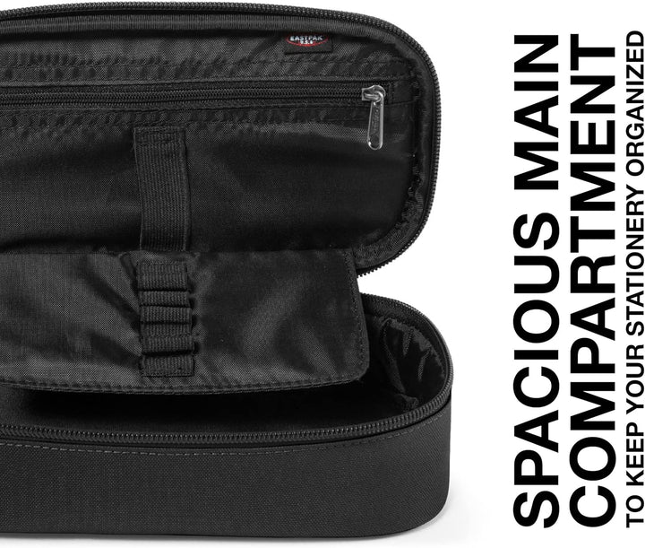 EASTPAK Wyoming Rucksack, 40 cm, 24 L, Schwarz (Black) & Oval XL Single Federmäppchen, 22 cm, Schwar