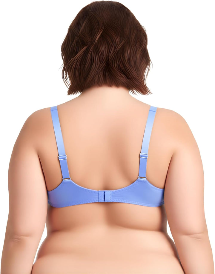 Curve Muse Damen-BH, ungefüttert, Balconette, Baumwolle, Spitze, Übergrösse, 2er- oder 3er-Pack 75D