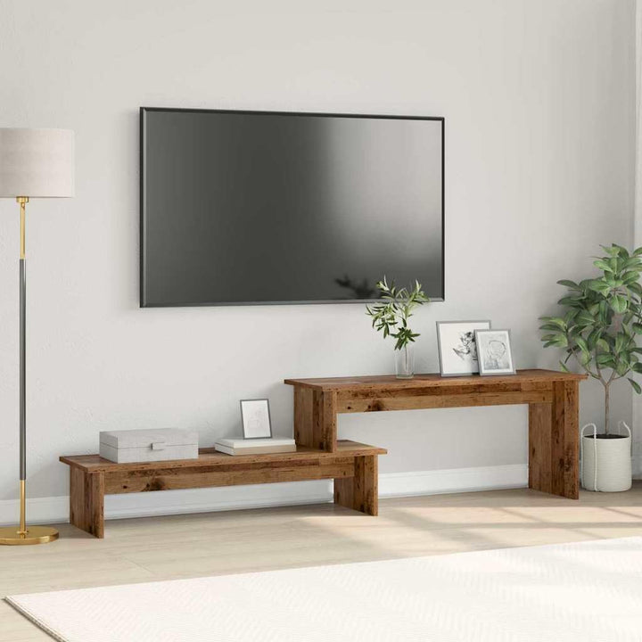 vidaXL TV-Schränk mit Regal mit Speicher Altholz 180 x 30 x 43 cm Holzwerkstoff, Altholz