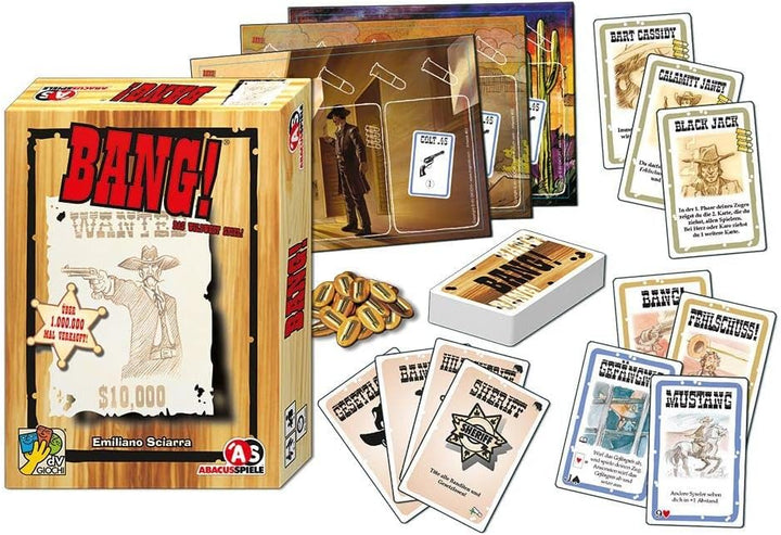 ABACUSSPIELE 69162 - Bang! 4. Edition, Western Kartenspiel, Silver, 190 x 138 x 46 mm