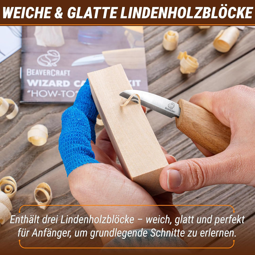 BeaverCraft, Holzschnitz-Set für die Anfänger – Hobby DIY Schnitzset für Erwachsene und Jugendliche