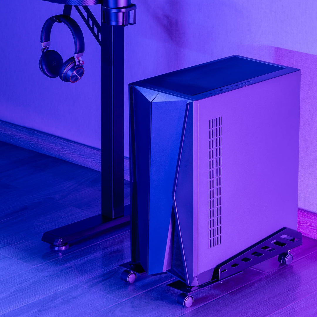 NanoRS RS480 Mobiler Gamping-CPU-Ständer mit 4 Rollen CPU-Ständer Computerwagen Belastbar bis 25kg,