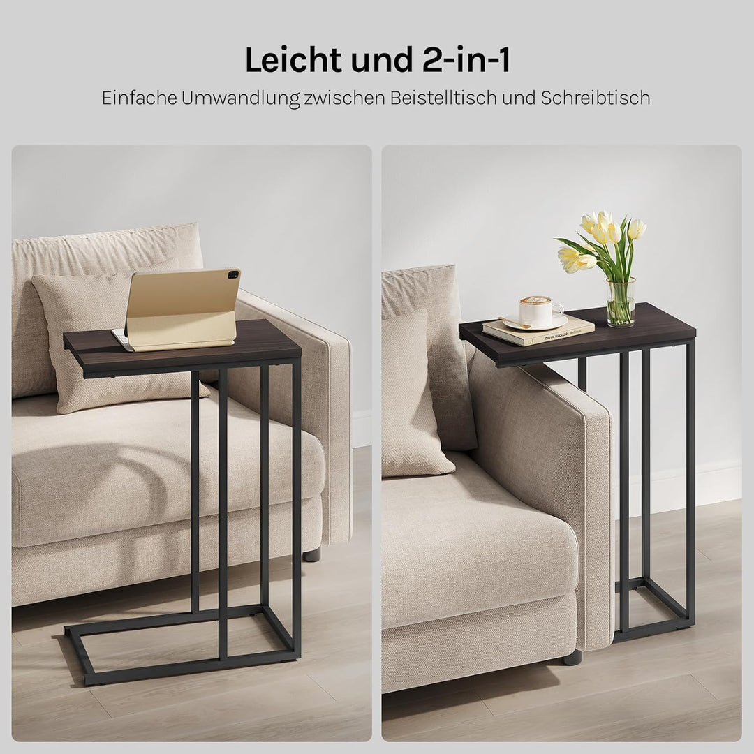 WOLTU Beistelltisch 2er Set, Kaffeetisch Couchtisch Sofatisch Nachttisch Betttisch Laptoptisch, Gest