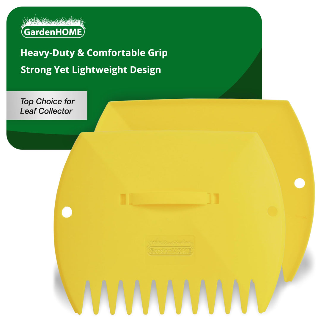 GardenHOME Laubsammler 2er Set – Grosse Laubschaufeln & Laubgreifer für Garten, Robuste Handrechen a