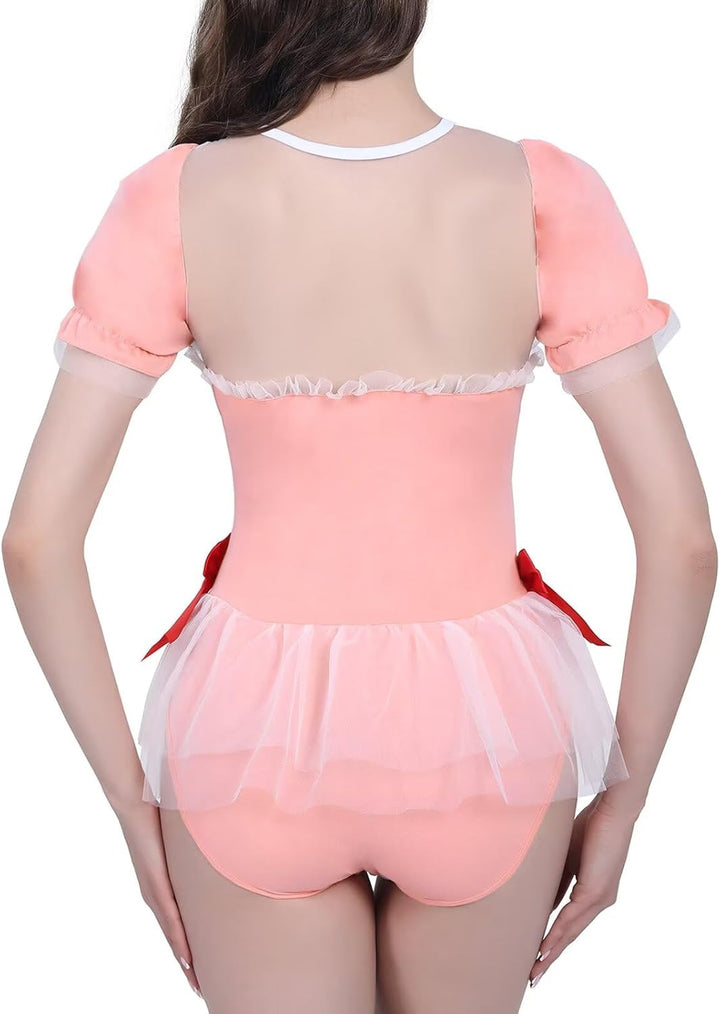 Landgenie Cotton Fancy Strampler Onesie Pyjamas Dessous Ein Stück Babydoll Bodysuit temMagica Girl S