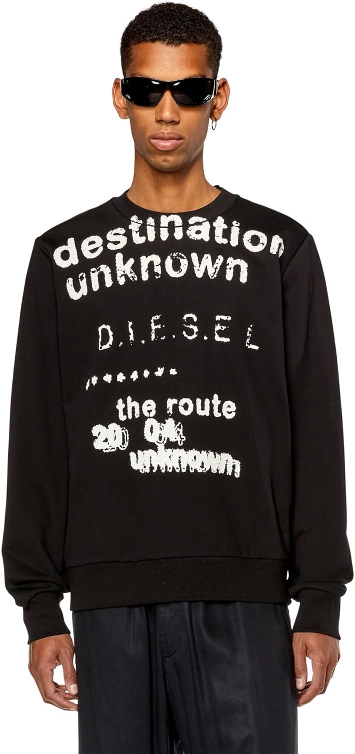 Diesel Herren Sweatshirt mit Rundhalsausschnitt L 9xx-0hayt, L 9xx-0hayt