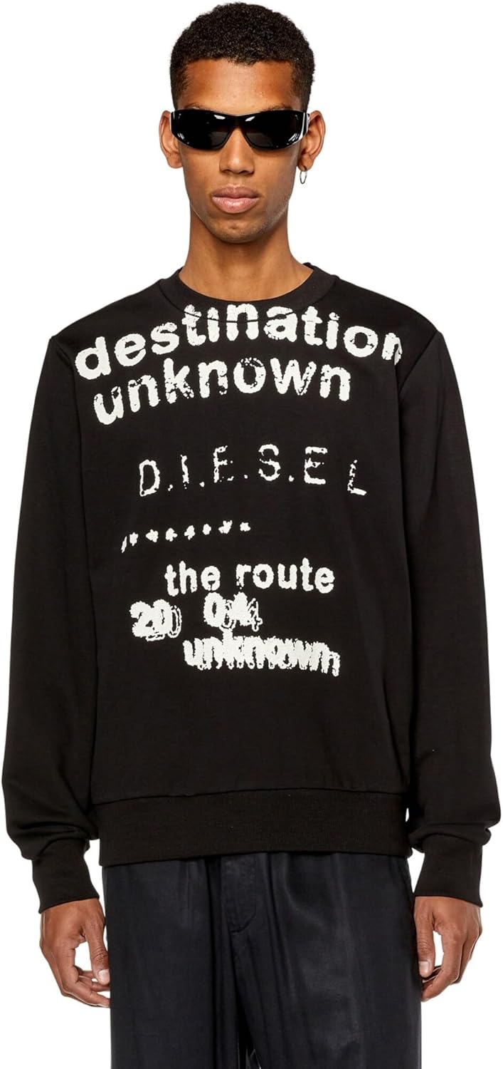 Diesel Herren Sweatshirt mit Rundhalsausschnitt M 9xx-0hayt, M 9xx-0hayt