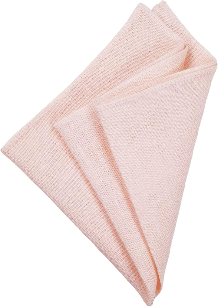 Leinen Fliege, Hosenträger, Einstecktuch für Herren, Voll Einstellbar, Viele Farben (Nr.5 Hell Rosa,
