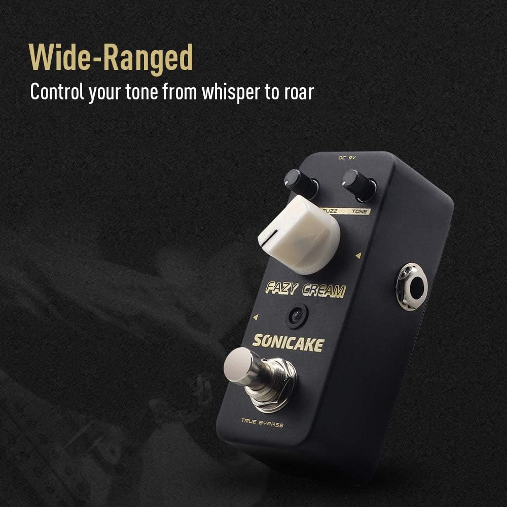 SONICAKE Fuzz Gitarre Effektpedal Fazy Cream True Bypass Vintage, Fuzz