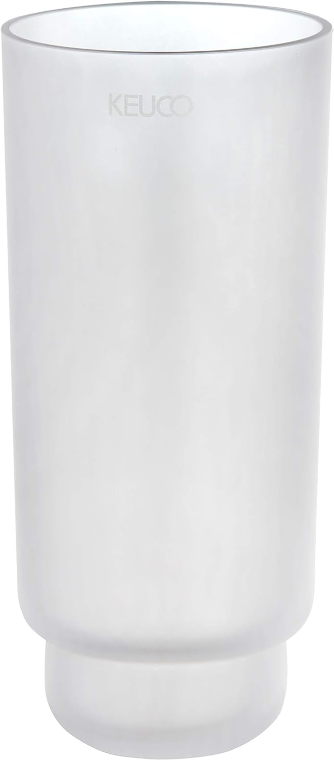 KEUCO Original Ersatz-Glas, Echt-Kristallglas weiss mattiert für Toilettenbürsten-Garnitur Edition 1