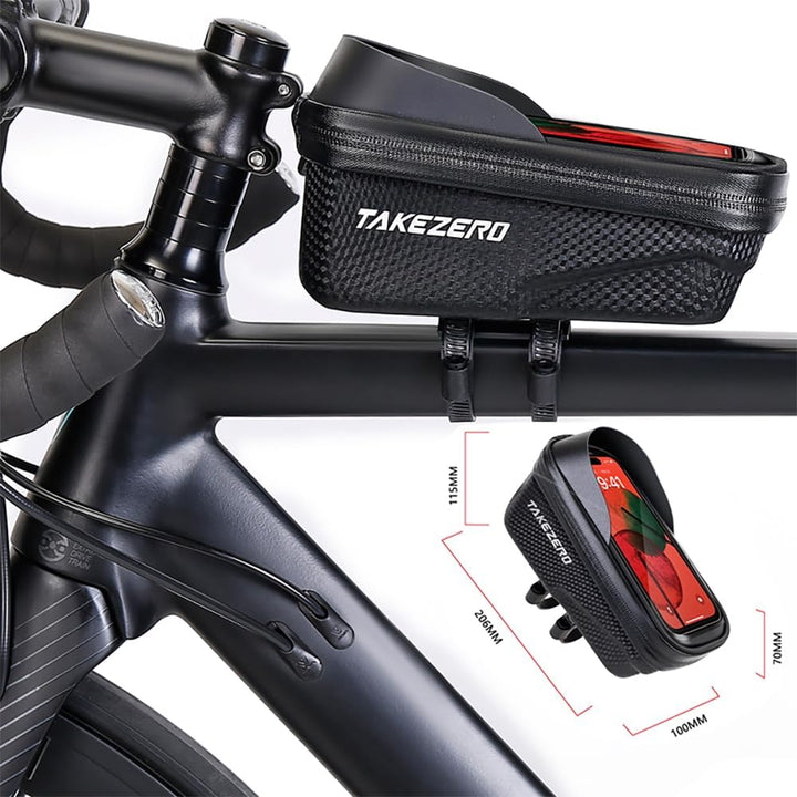 Fahrrad Rahmentasche Wasserdicht Oberrohrtasche, Handytasche Fahrrad mit Touchscreen, 3D Eva Hartsch