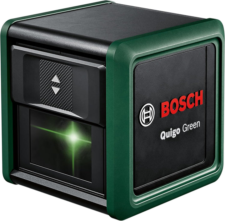 Bosch Home and Garden Kreuzlinienlaser Quigo Green mit Stativ (grüner Laser für bessere Sichtbarkeit