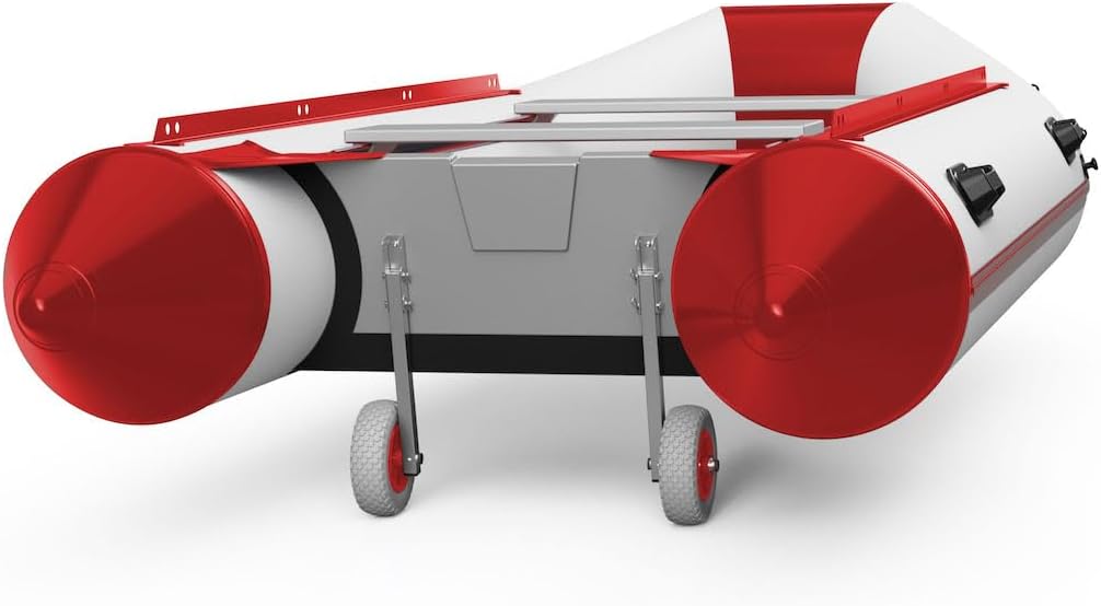 SUPROD Heckräder Slipräder Schlauchbooträder Transporträder klappbar Edelstahl ET200 grau/rot, grau/