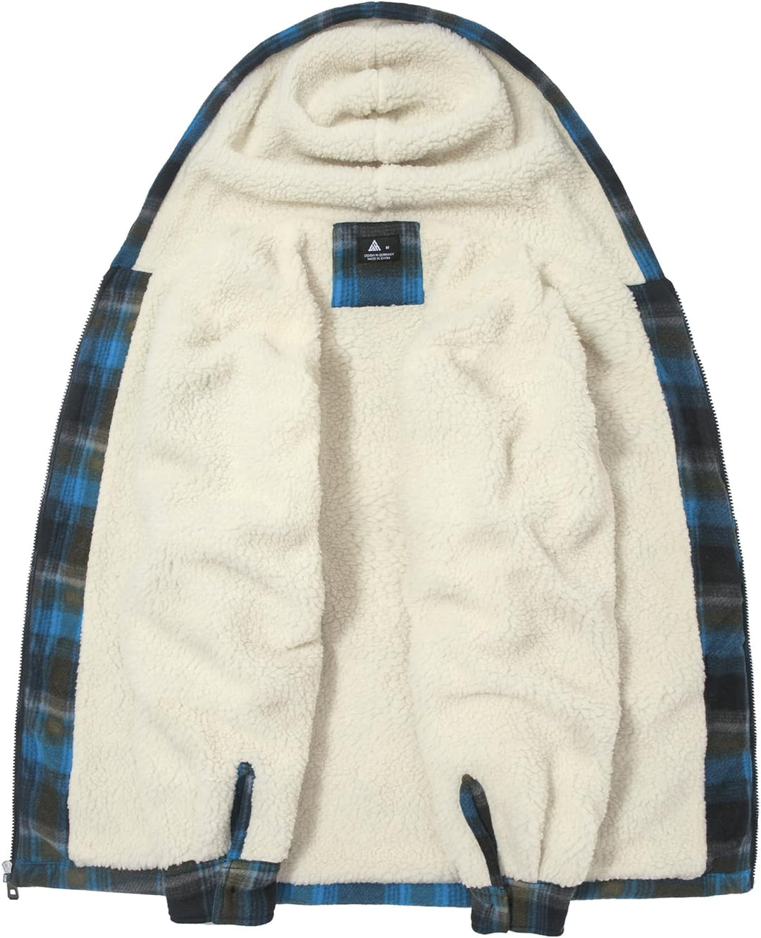 SwissWell Herren Hemdjacke Verdicken Kariertes mit Zipper Flanelljacke Plüschfutter Freizeit Gefütte