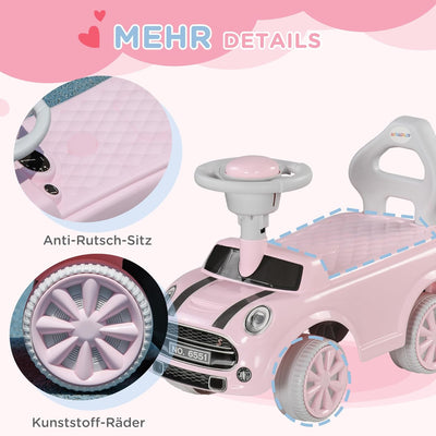 AIYAPLAY Kinder Rutschauto, Kinderfahrzeug mit Lenkrad Hupe, Kinderauto, Rutscherfahrzeug mit Kippsc