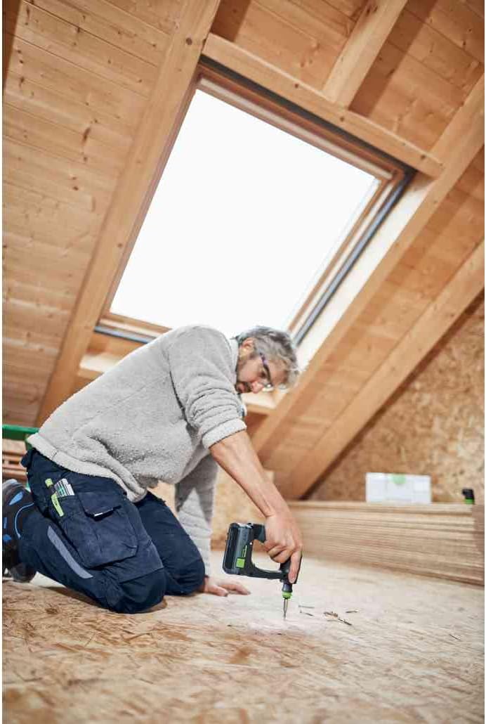 Festool – Akku-Bohrschrauber CXS 18 C 3,0-Set mit Akkupacks + Schnellladegerät + Magnet-Bithalter +