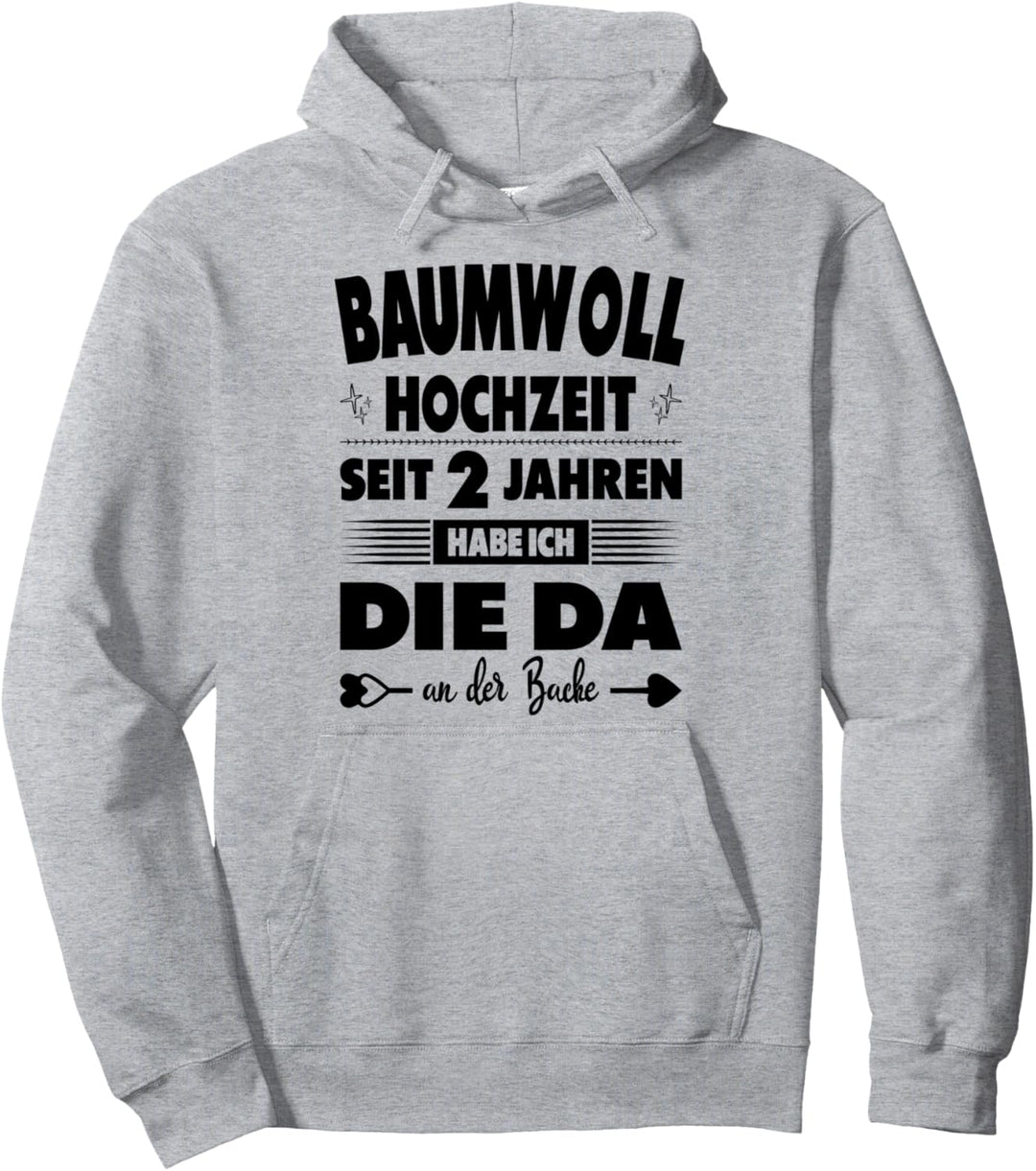 2ter Hochzeitstag Ehemann 2 Jahre Ehe Baumwollhochzeit Pullover Hoodie