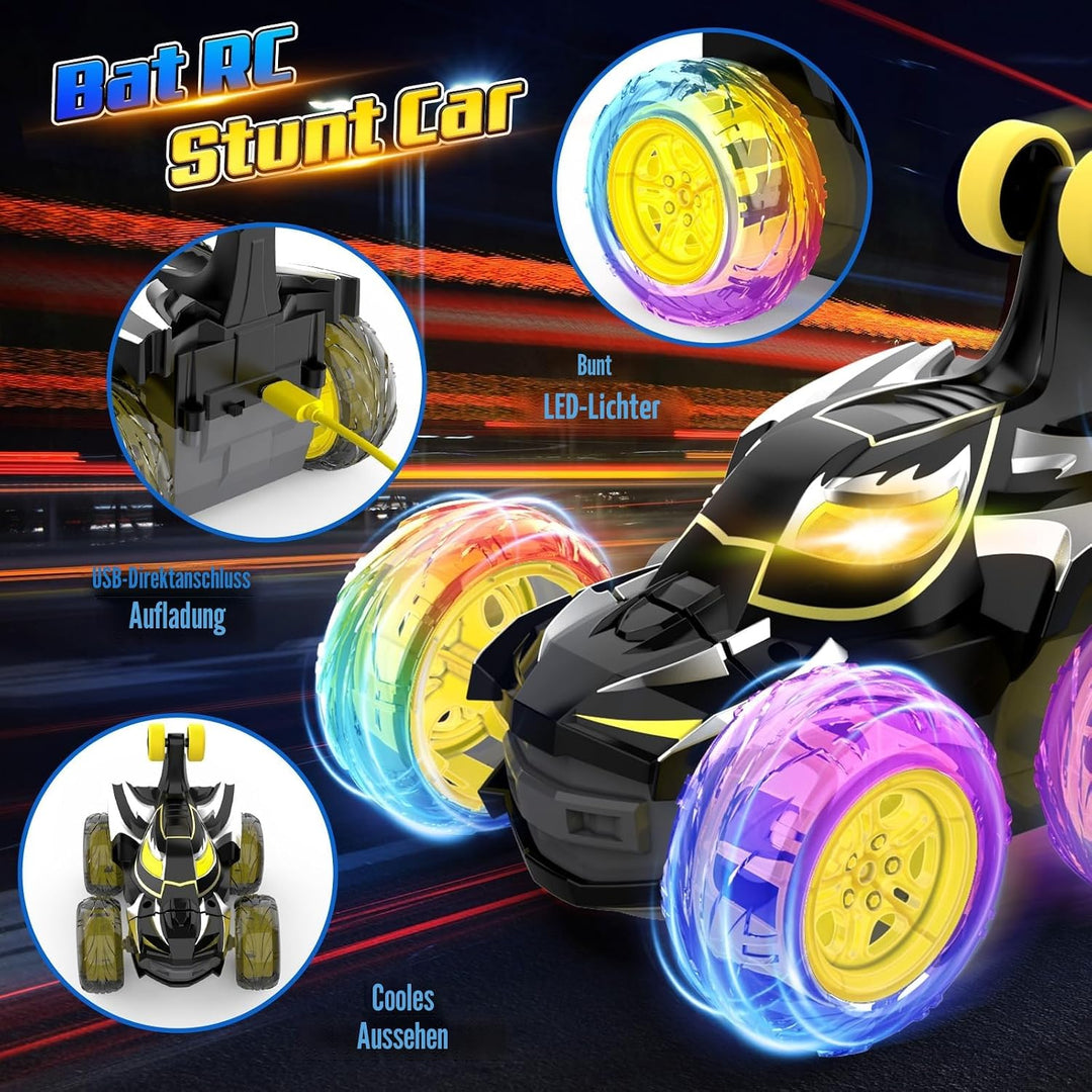 Ferngesteuertes Auto für Kinder 3 4 5 6 7 8 9 10 Jahre, 2,4 GHz Bat RC Autos mit Fernbedienung Monst