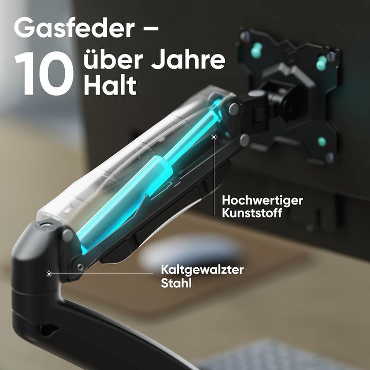 ONKRON G80 Monitor Halterung drehbar, schwenkbar, neigbar für 13-32 Zoll Bildschirme, Displays, VESA