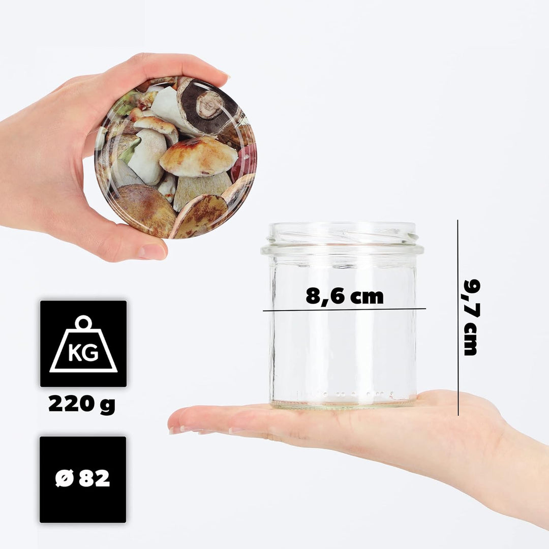 KADAX 10er Set Marmeladengläser 350ml TO82, Einmachgläser Vorratsgläser Mason Jar mit Schraubdeckel,
