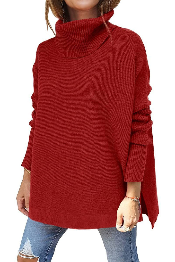 GOLDPKF Rollkragenpullover Damen Pullover Langarm Dicke Strickpullover Winter Warmer Oberteile XL A-