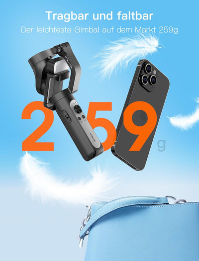 hohem iSteady XE Gimbal Stabilisator für Smartphone, 3-Achsen Tragbarer & Faltbarer Smartphone Gimba