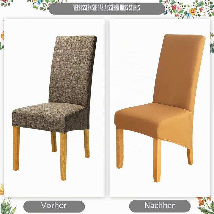 Stuhlhussen 4er Set Stuhlüberzug Elastizität Spandex Universal-Hussen für Stühle Moderne und Elegant
