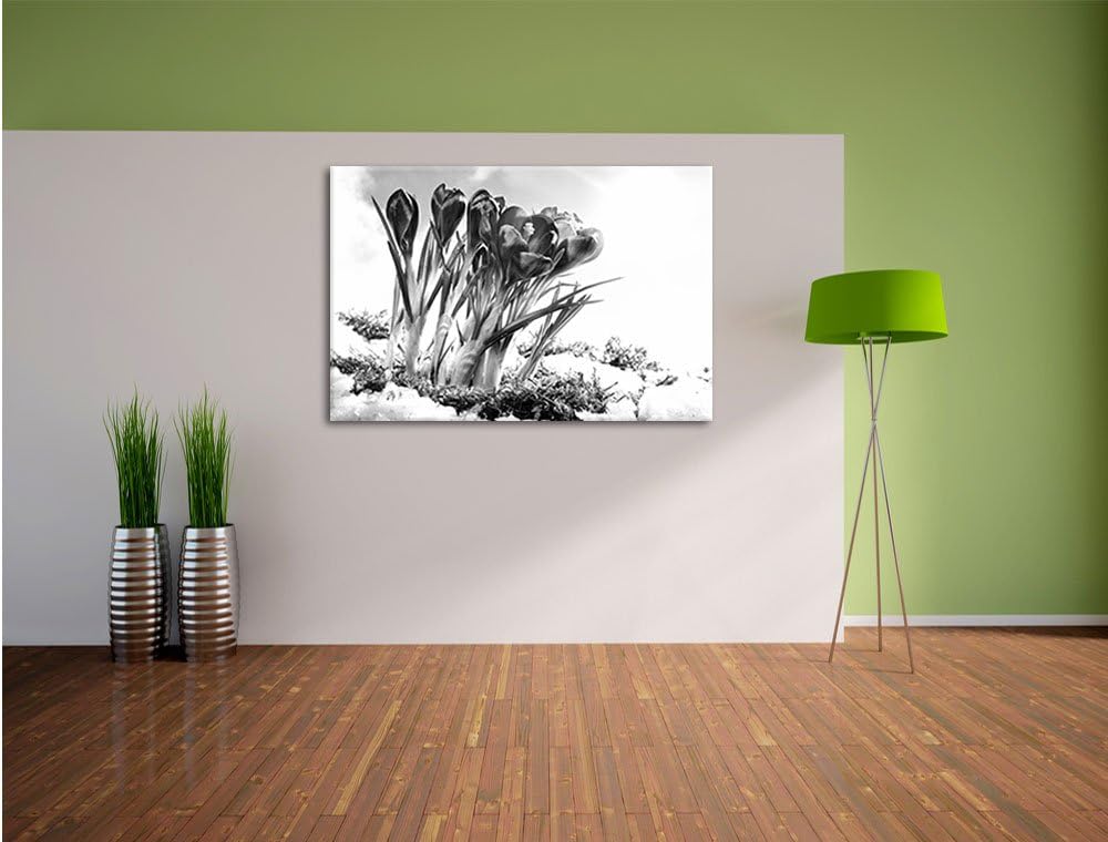Pixxprint Frühling florwer Hintergrund als Leinwandbild | Grösse: 100x70 cm | Wandbild | Kunstdruck