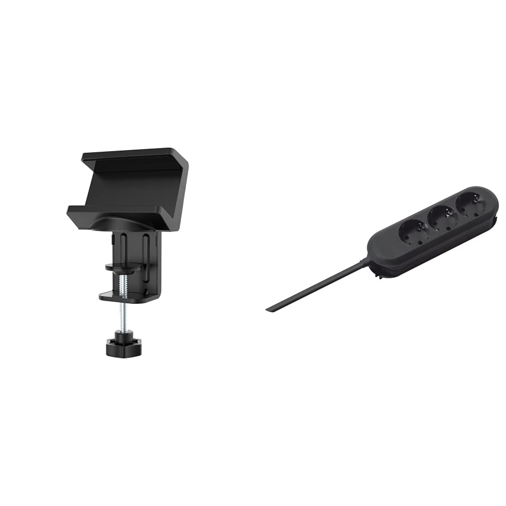 InLine® 23191B Tischklemme für Steckdosenleiste, schwarz &amp; Bachmann Smart Steckdosenleiste Anschluss