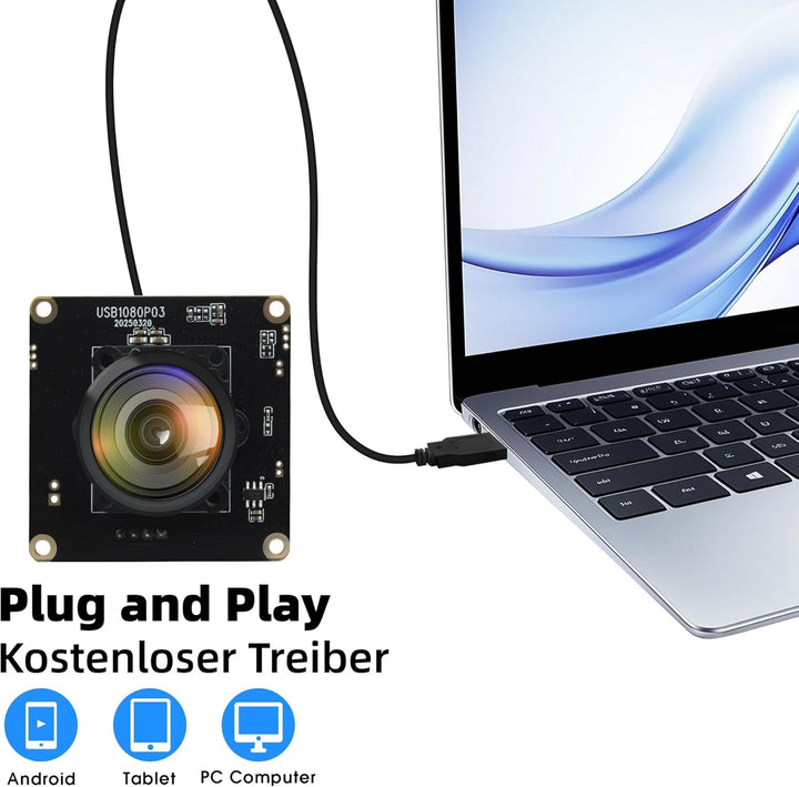 1080P Full HD USB Kameramodul mit 0,0001Lux Extrem-Schwachlicht,F1.0 Blende & 110° Weitwinkel,SC2210