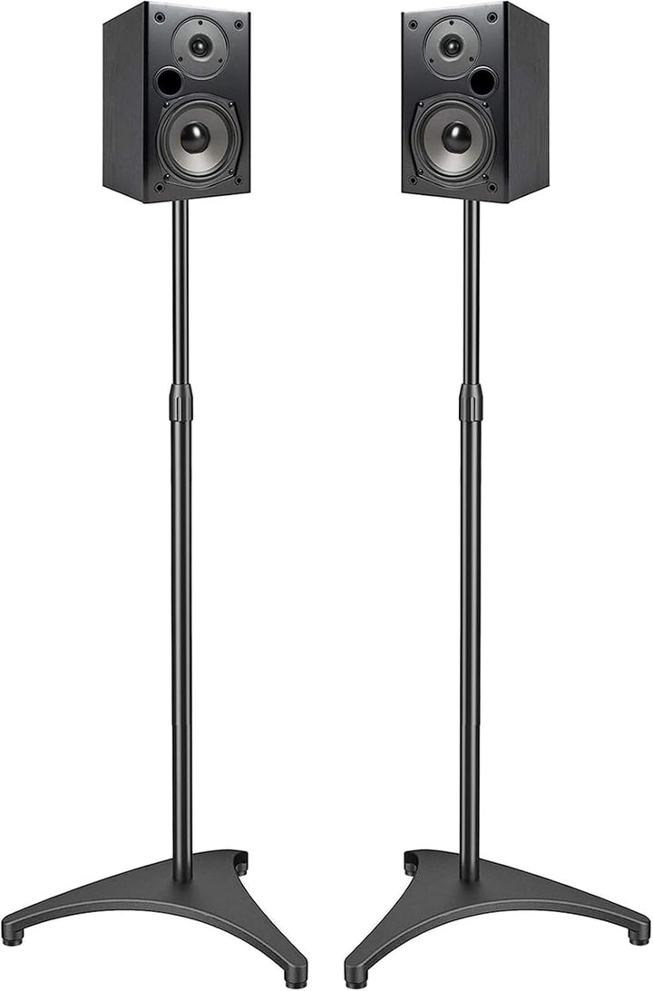 PERLESMITH Speaker Stands Extend 30-45 Inch with Upgraded Cable Management, Hold Satellite, Small Bo
