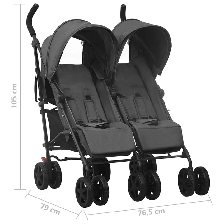 Geschwisterwagen Zwillingswagen Kinderwagen, Doppelkinderwagen, Buggy klein Zusammenklappbar, Mit Ve