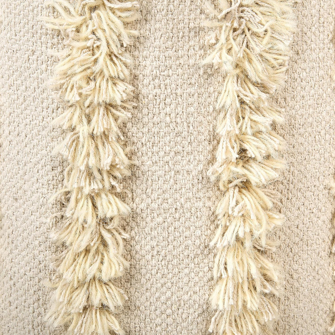 Set aus 2 Baumwollaufbewahrungskörbe Behälter Dekoration Beige Kakki