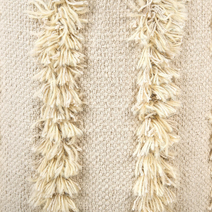 Set aus 2 Baumwollaufbewahrungskörbe Behälter Dekoration Beige Kakki