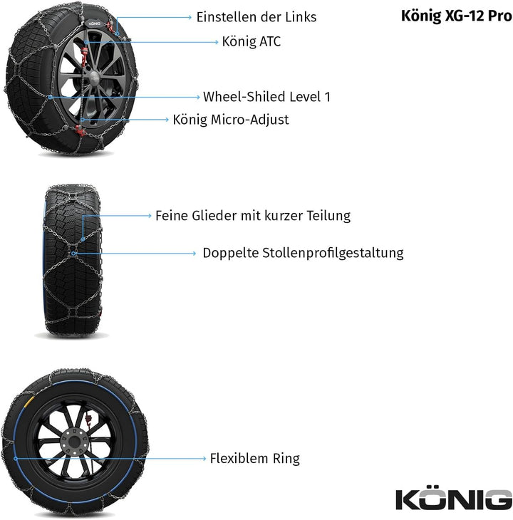 KÖNIG XG-12 Pro 255 - Schneeketten, XG-12 PRO 255