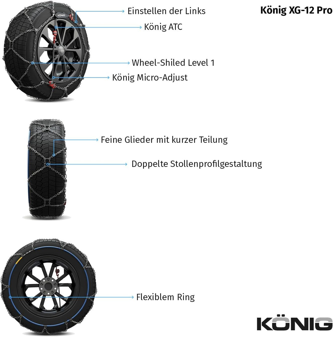 KÖNIG XG-12 Pro 225 - Schneeketten, XG-12 PRO 225