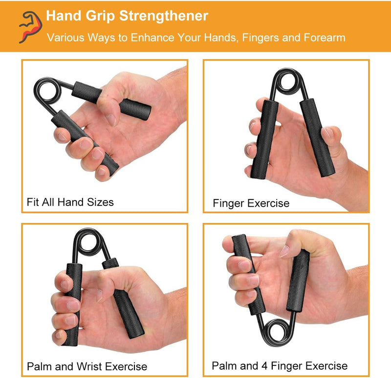 COVVY Handgriff-Stärker, 3er-Pack (150,200,250 LBS) Griffkrafttrainer, Unterarmstärker, Handstärker,