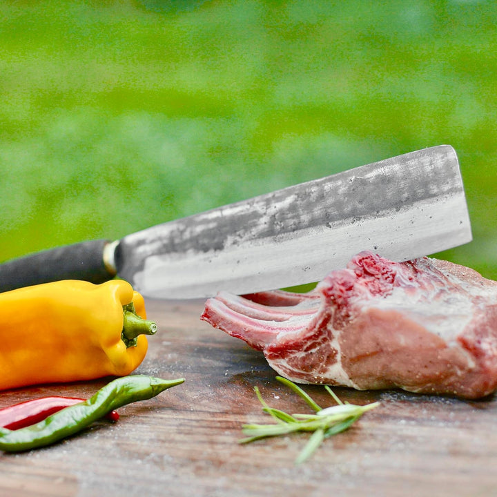 Authentic Blades CHEO - asiatisches Kochmesser aus Vietnam - Klinge 25 cm - Kohlenstoffstahl - fair